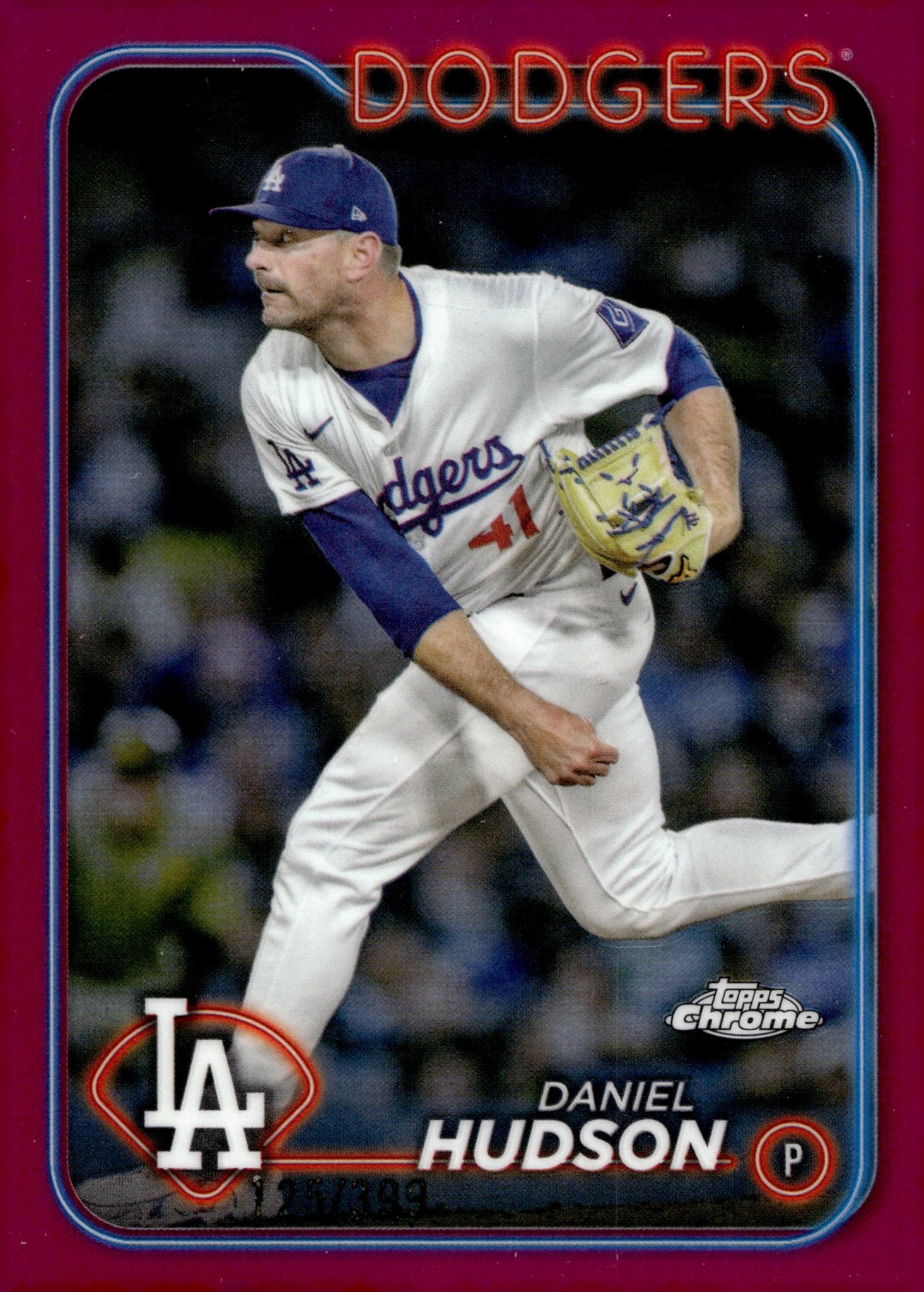 Daniel Hudson 2024 Topps Chrome Fuchsia Refractor 125/399 USC19 - Collector Store LLC