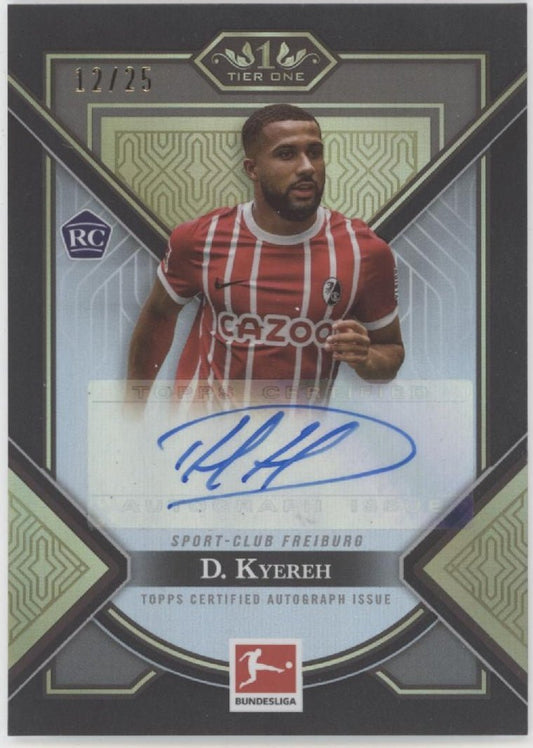 Daniel - Kofi Kyereh 2022 - 23 Topps Tier One Bundesliga Young Gold RC Auto 12/25 - Collector Store LLC