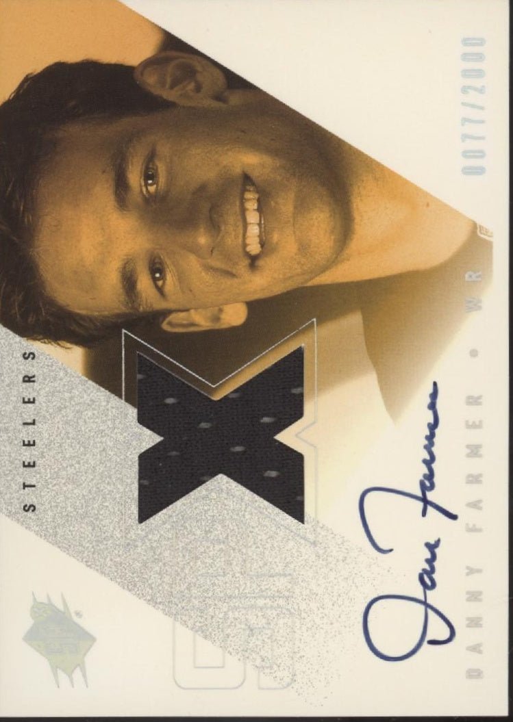 Danny Farmer 2000 Upper Deck SPX Swatch Auto 0077/2000 #140 - Collector Store LLC