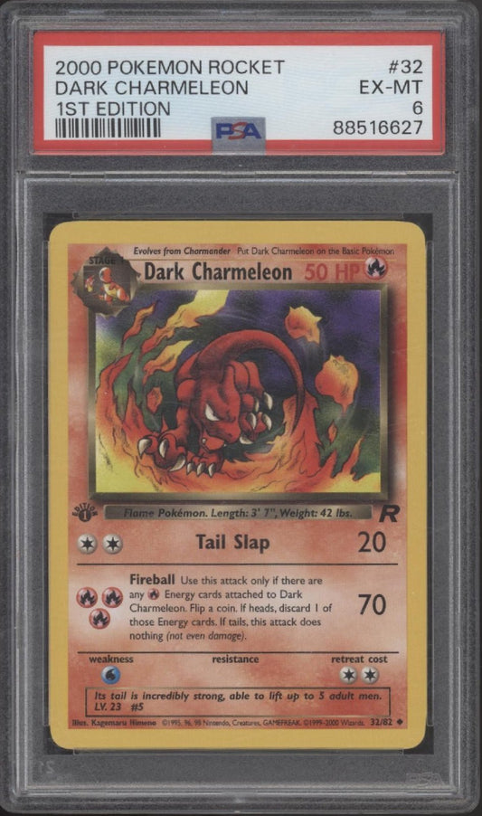 Dark Charmeleon Pokemon Team Rocket 1st Edition #32 PSA 6 - Collector Store LLC