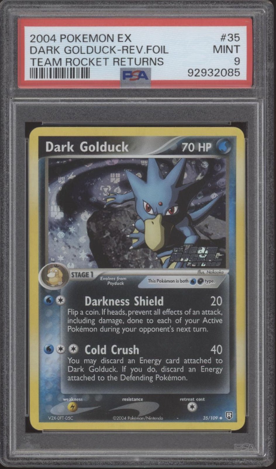 Dark Golduck Pokemon Team Rocket Returns Reverse Holo #35 PSA 9 - Collector Store LLC