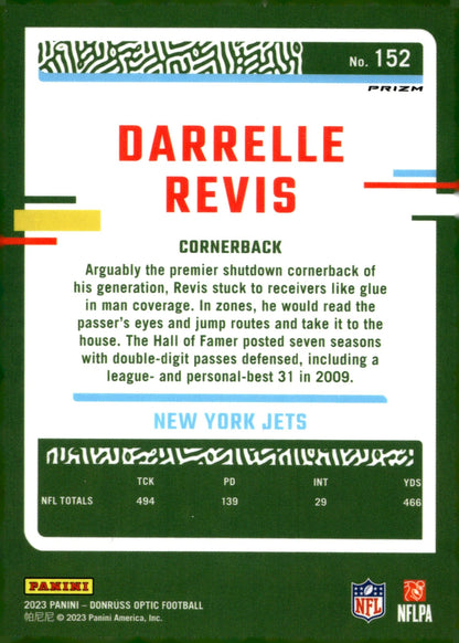 Darrelle Revis 2023 Panini Donruss Optic Stars Prizm #152 - Collector Store LLC