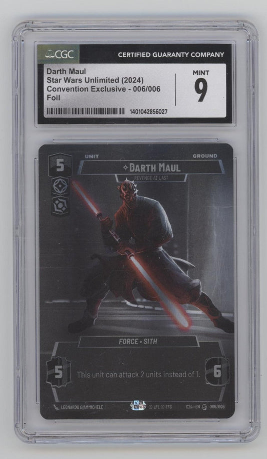 Darth Maul Star Wars Unlimited Convention Exclusive Foil #006 CGC 9 #2 - Collector Store LLC