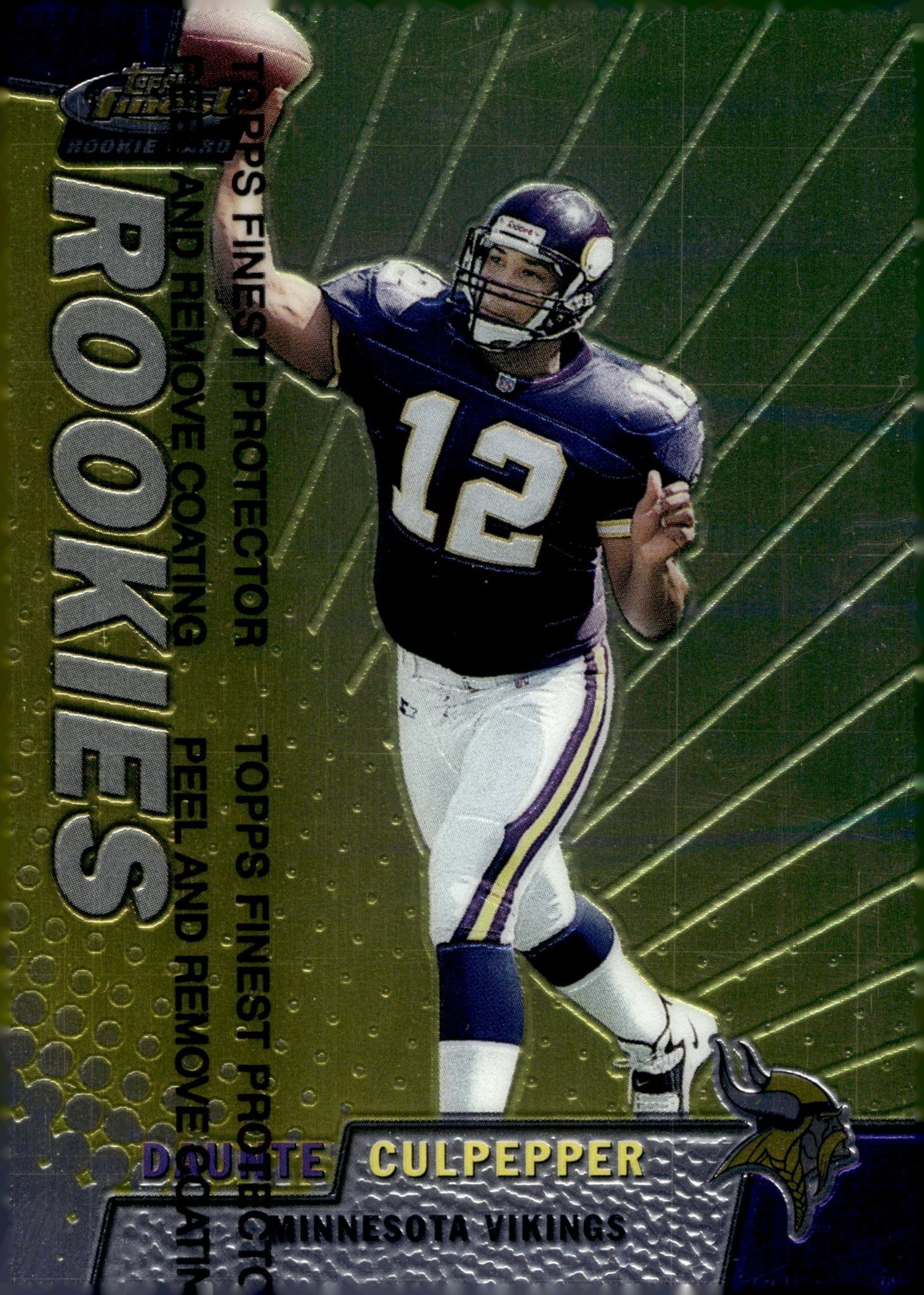 Daunte Culpepper 1999 Topps Finest RC with Coating #151 - Collector Store LLC