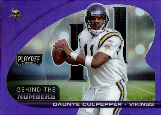 Daunte Culpepper 2021 Panini Playoff Behind the Numbers Purple Prizm #BTN - DCU - Collector Store LLC