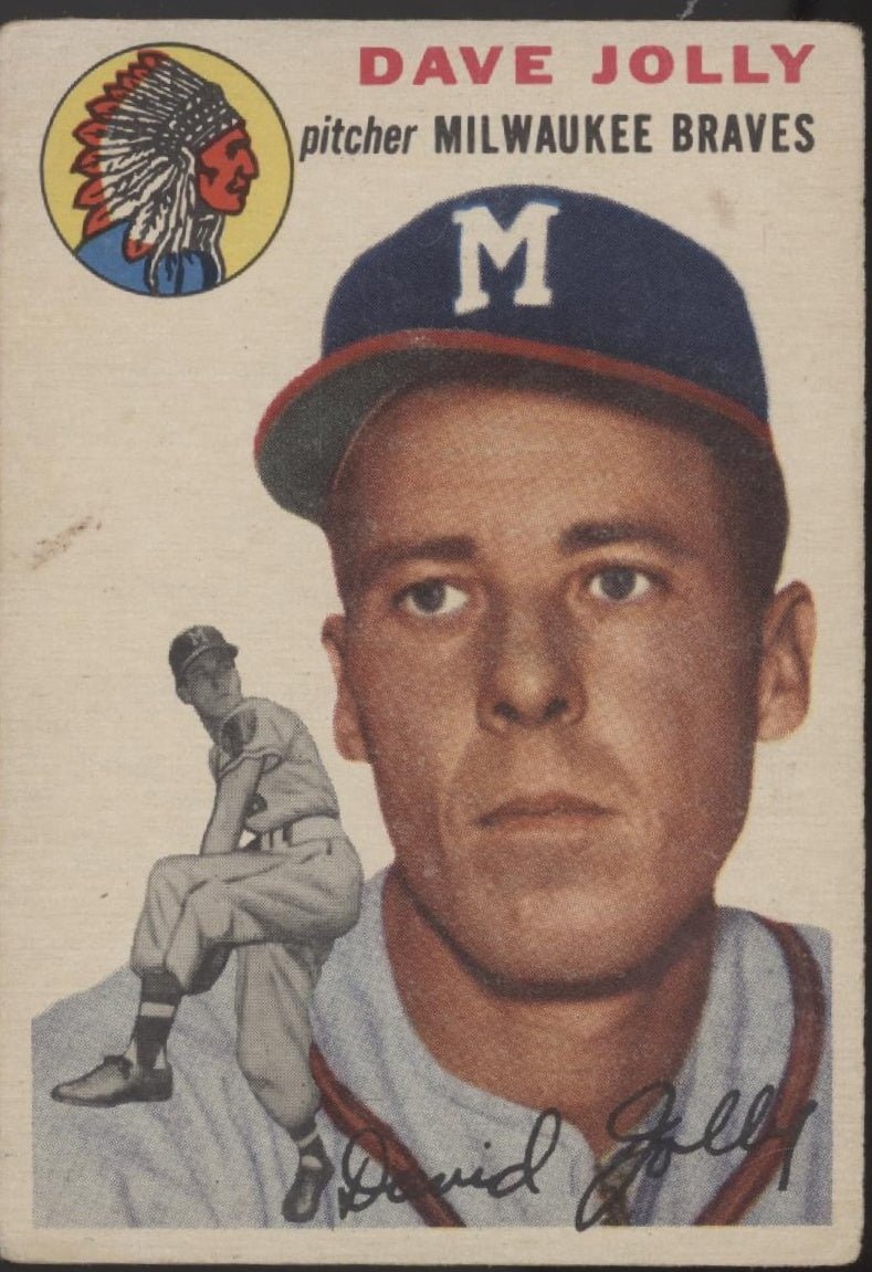 Dave Jolly 1954 Topps #188 Milwaukee Braves GD - Collector Store LLC