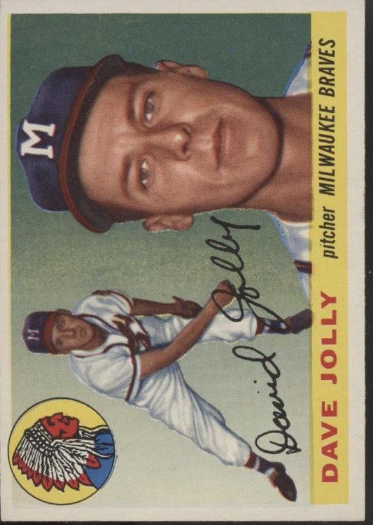 Dave Jolly 1955 Topps #35 Milwaukee Braves EX - Collector Store LLC