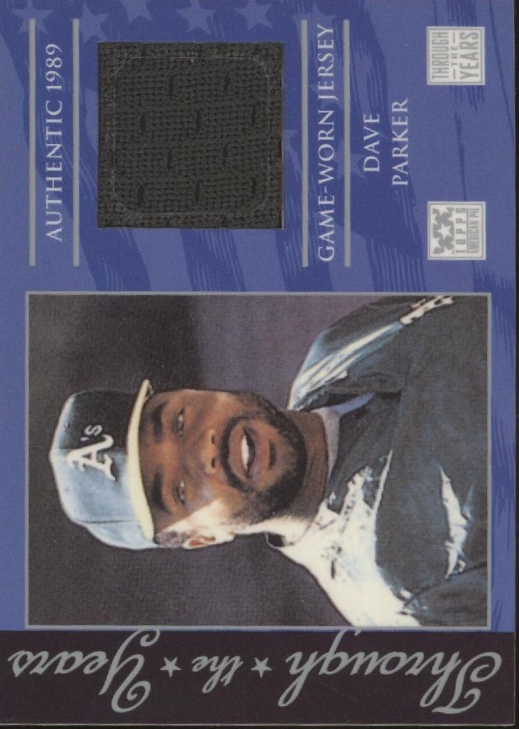 Dave Parker 2002 Topps American Pie Through the Years Swatch #TTY - DP - Collector Store LLC