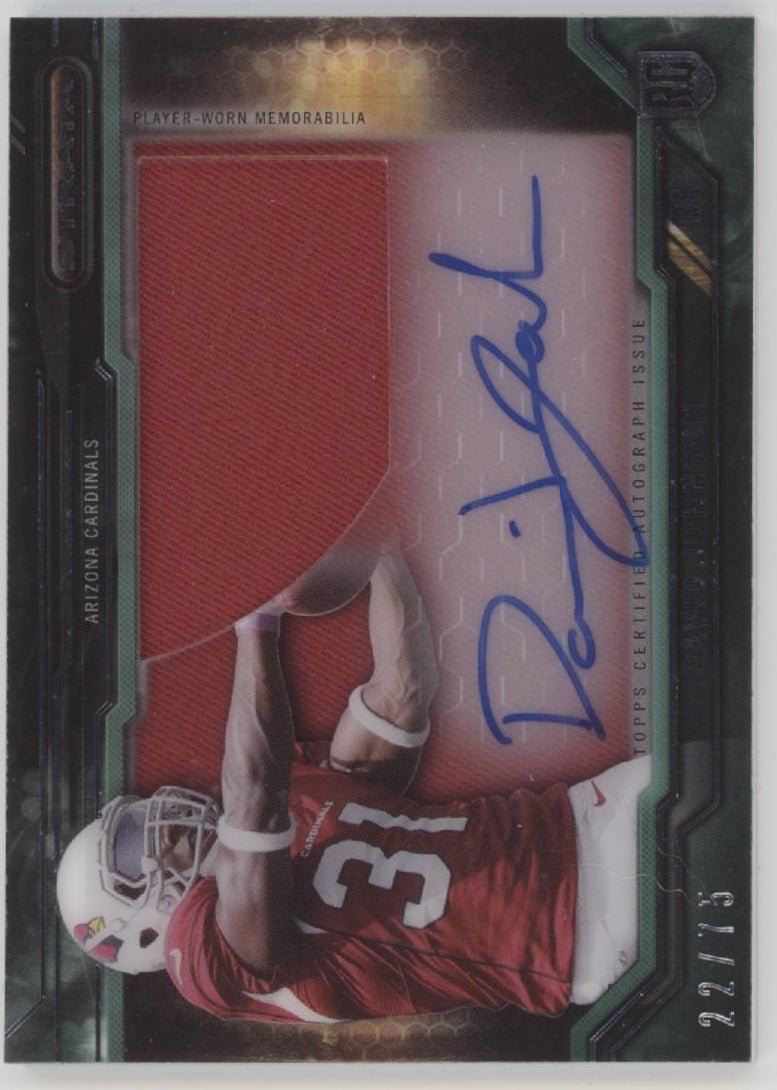 David Johnson 2015 Topps Strata Swatch RC Auto 22/75 #CCAP - DJO - Collector Store LLC