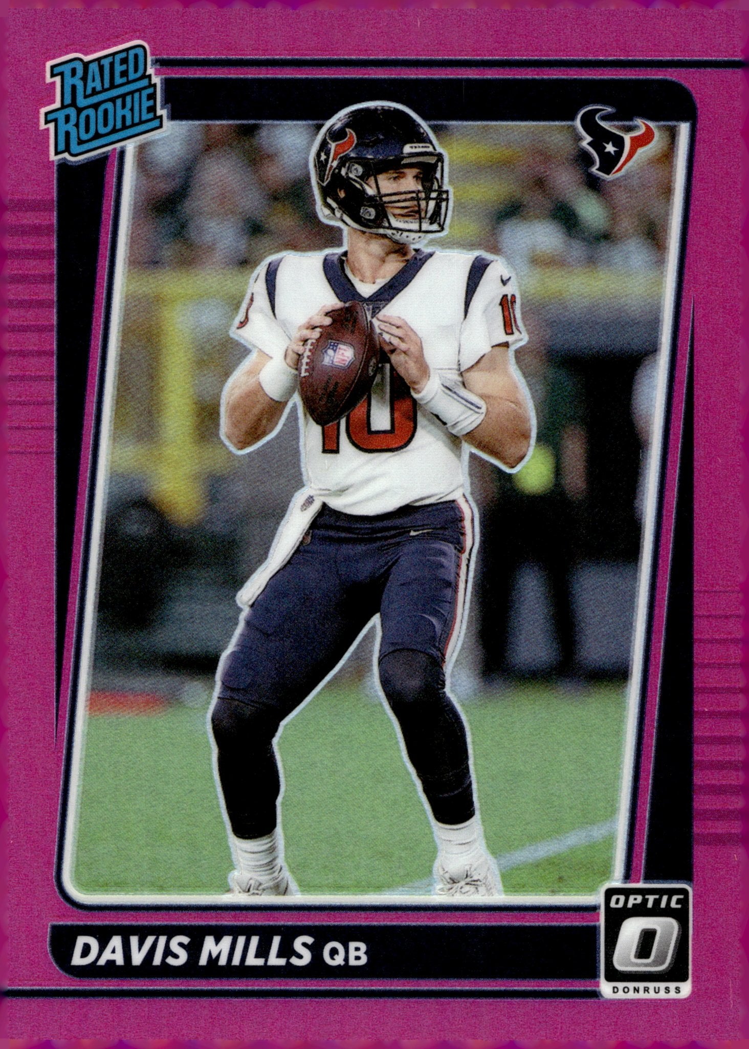 Davis Mills 2021 Panini Donruss Optic Rated Rookie Pink Prizm RC #222 - Collector Store LLC