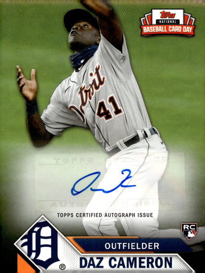 Daz Cameron 2021 Topps National Baseball Card Day RC Auto 106/600 #AC - DC - Collector Store LLC