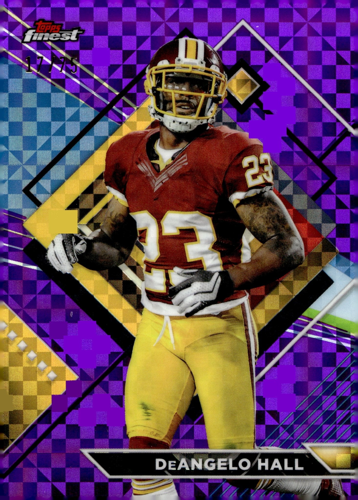 DeAngelo Hall 2024 Topps Composite Finest Purple Checker Refractor #248 - Collector Store LLC