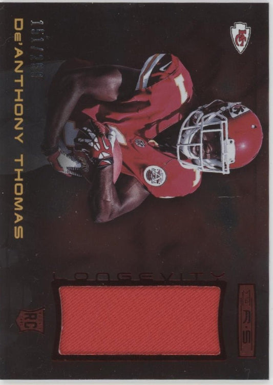 De'Anthony Thomas 2014 Panini Rookies & Stars Longevity Red Swatch RC 151/299 #9 - Collector Store LLC