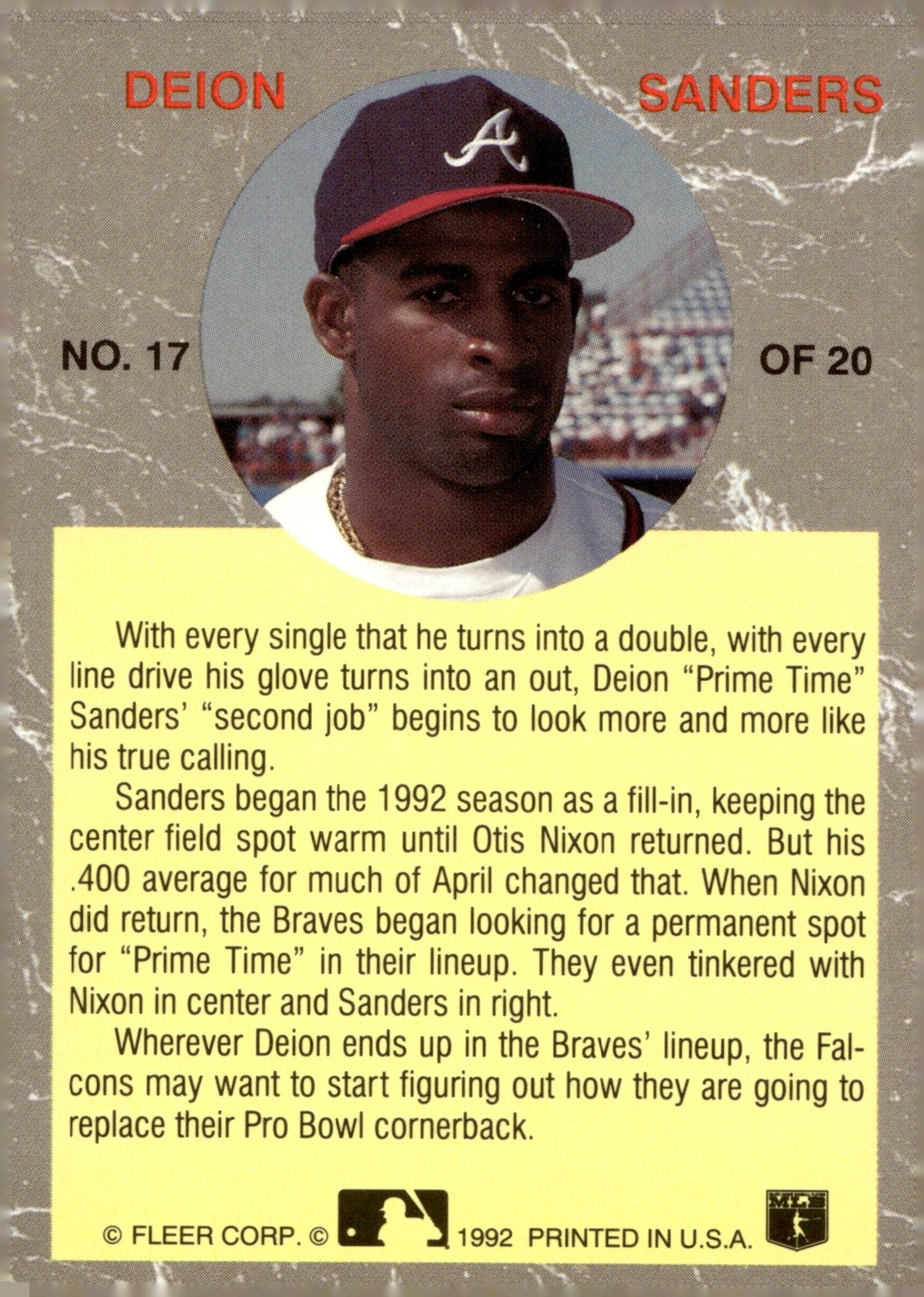 Deion Sanders 1992 Fleer Ultra All Star 17 - Collector Store LLC