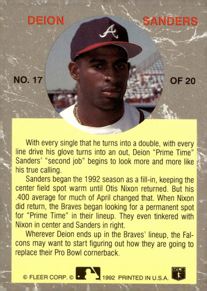Deion Sanders 1992 Fleer Ultra All Star 17 - Collector Store LLC