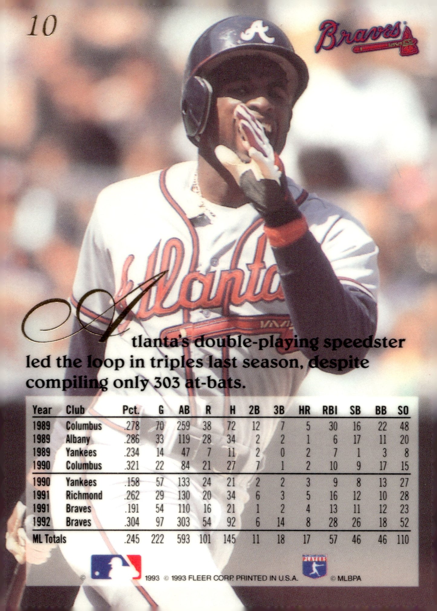 Deion Sanders 1993 Fleer Flair 10 - Collector Store LLC