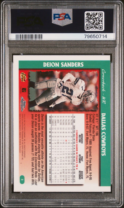 Deion Sanders 1997 Topps Chrome #3 PSA 10 - Collector Store LLC