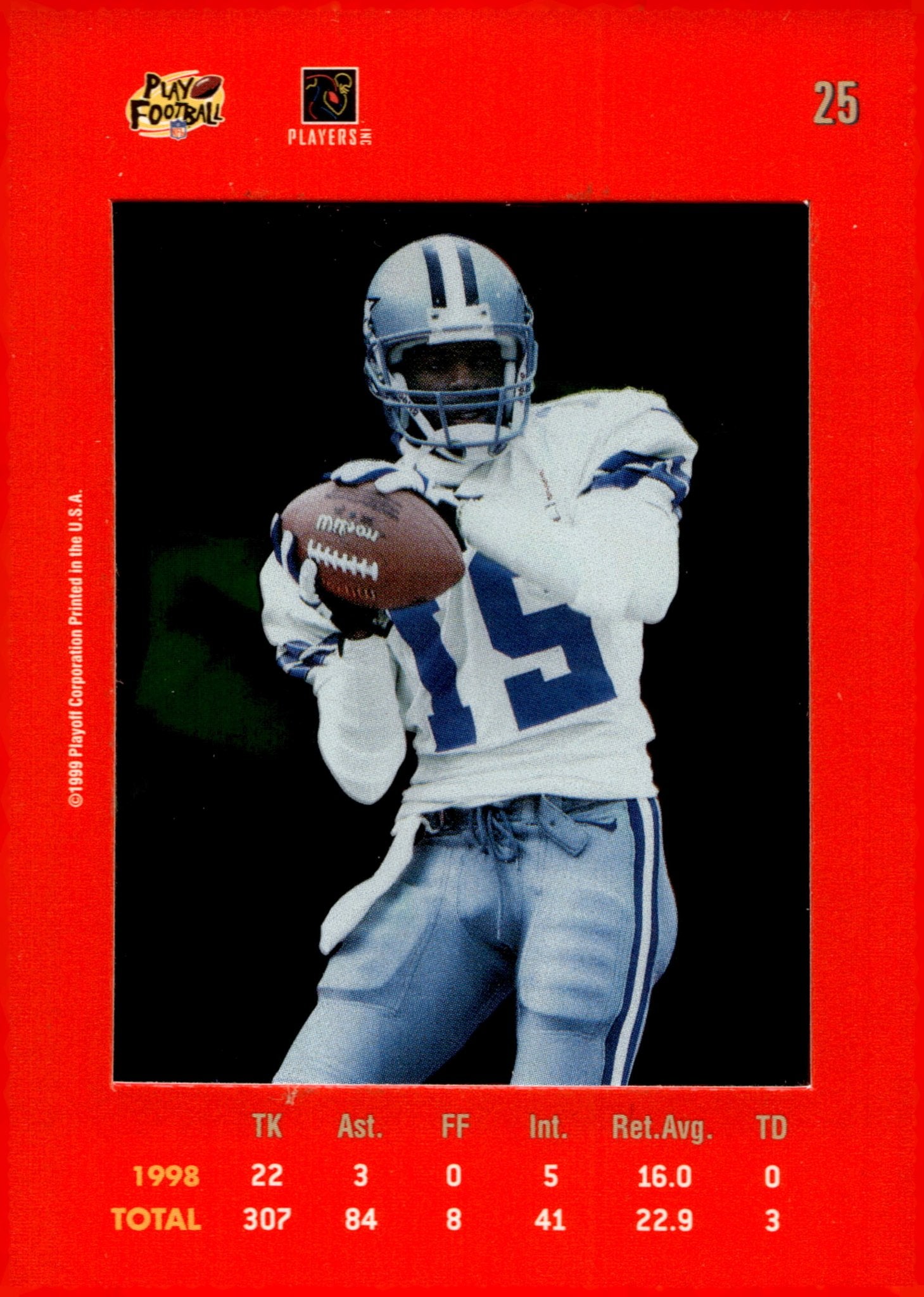 Deion Sanders 1999 Playoff SSD Red #25 - Collector Store LLC