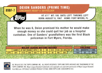 Deion Sanders 2001 Topps Archives Holo 89BF - 7 - Collector Store LLC