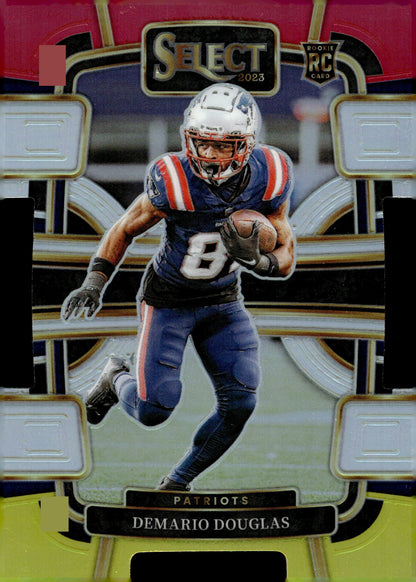 Demario Douglas 2023 Panini Select Die - Cut Tri Color Prizm RC #68 - Collector Store LLC