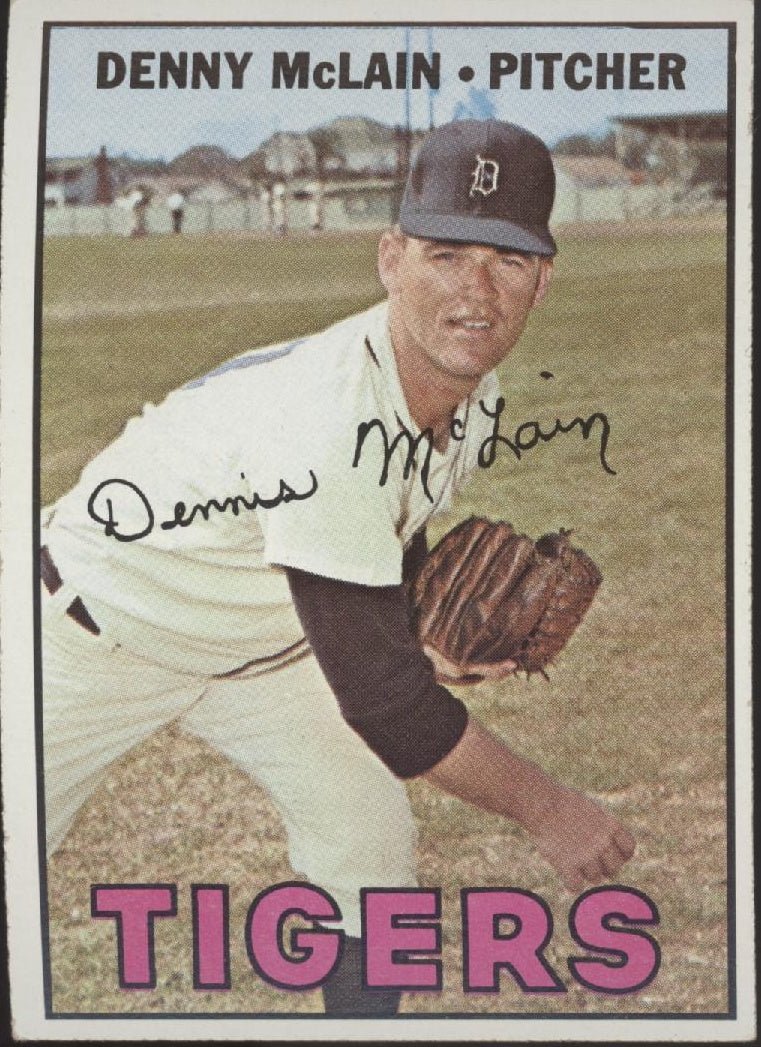 Denny McLain 1967 Topps #420 Detroit Tigers VG - EX #1 - Collector Store LLC