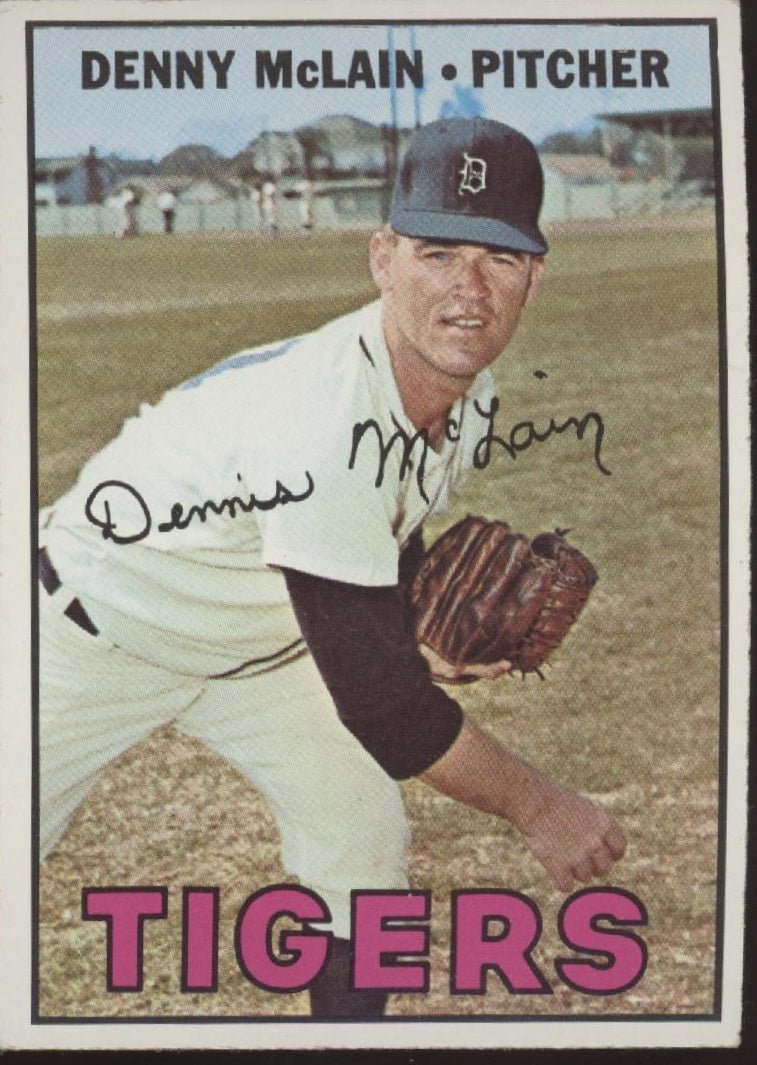 Denny McLain 1967 Topps #420 Detroit Tigers VG - EX #4 - Collector Store LLC