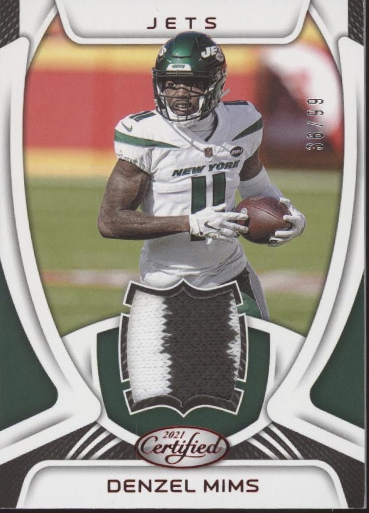 Denzel Mims 2021 Panini Certified Red Swatch 36/99 #M - DM - Collector Store LLC