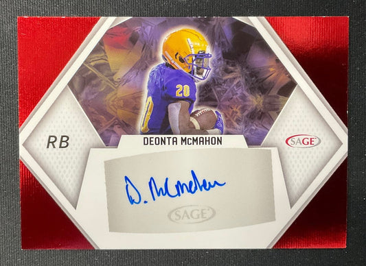 Deonta McMahon 2023 Sage Red Auto #A - DM2 - Collector Store LLC