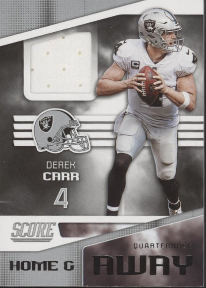 Derek Carr 2019 Panini Score Home & Away Swatch #A - 8 - Collector Store LLC