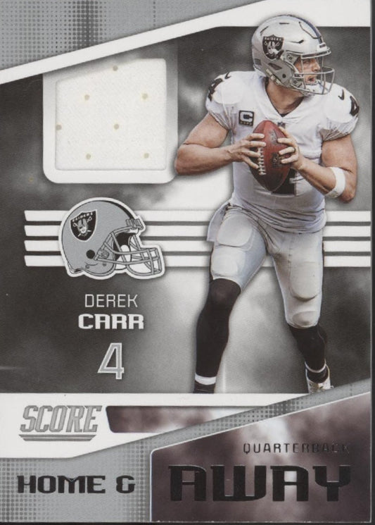 Derek Carr 2019 Panini Score Home & Away Swatch #A - 8 - Collector Store LLC