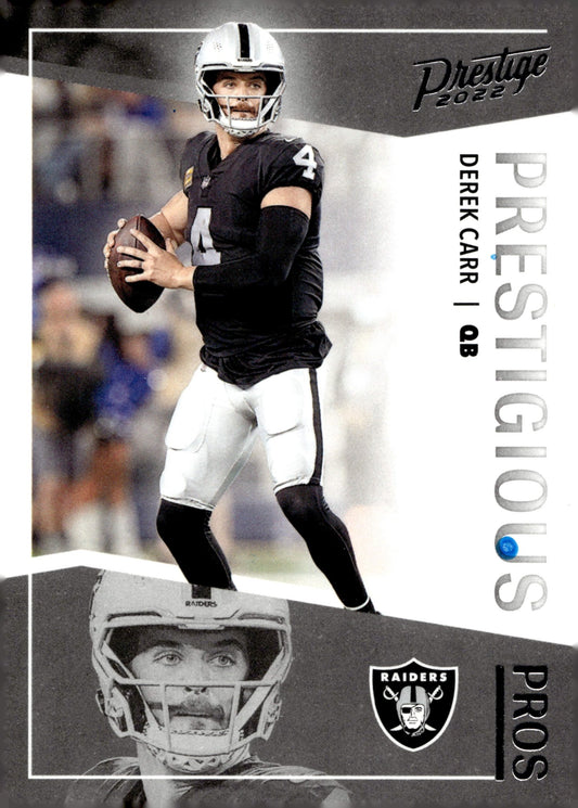 Derek Carr 2022 Panini Prestige Prestigious Pros #PP - 5 - Collector Store LLC