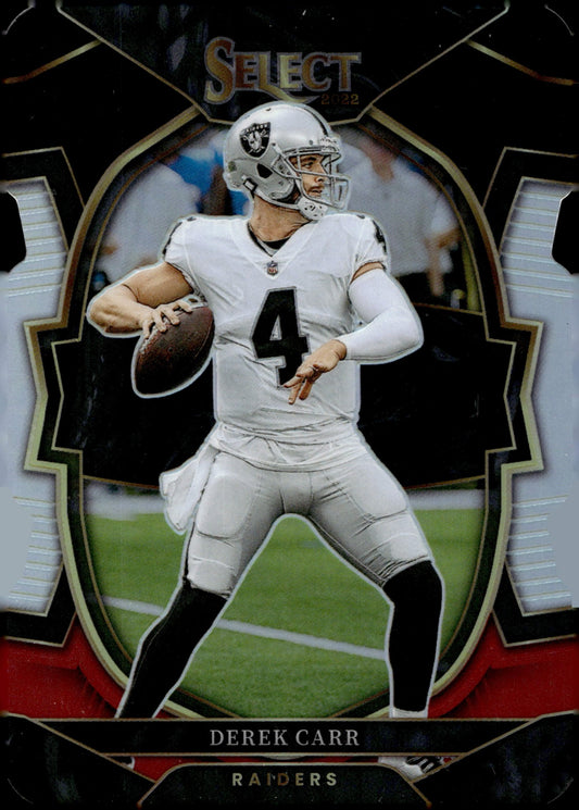 Derek Carr 2022 Panini Select Die - Cut Tri Color Prizm #19 - Collector Store LLC