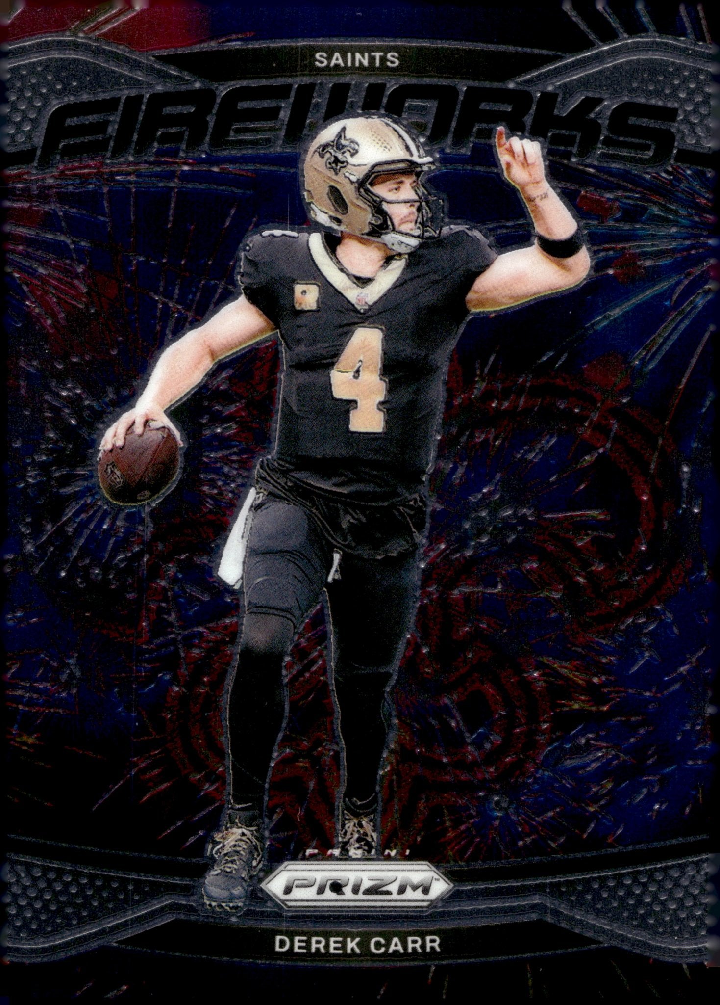 Derek Carr 2024 Panini Prizm Fireworks #11 - Collector Store LLC