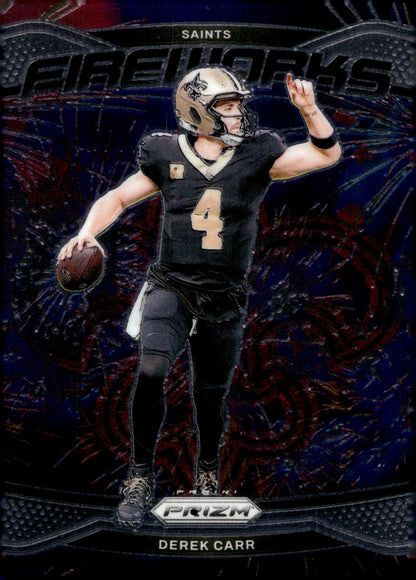 Derek Carr 2024 Panini Prizm Fireworks #11 - Collector Store LLC