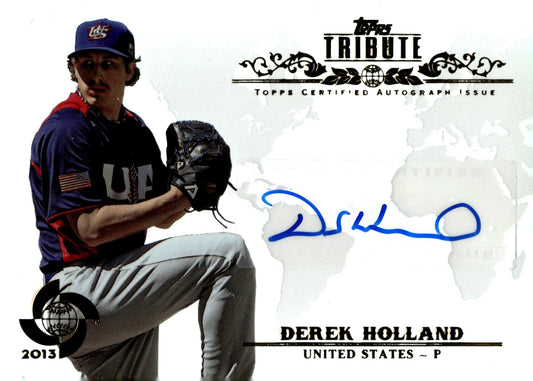 Derek Holland 2013 Topps Tribute Refractor Auto #WTA - DH02 - Collector Store LLC