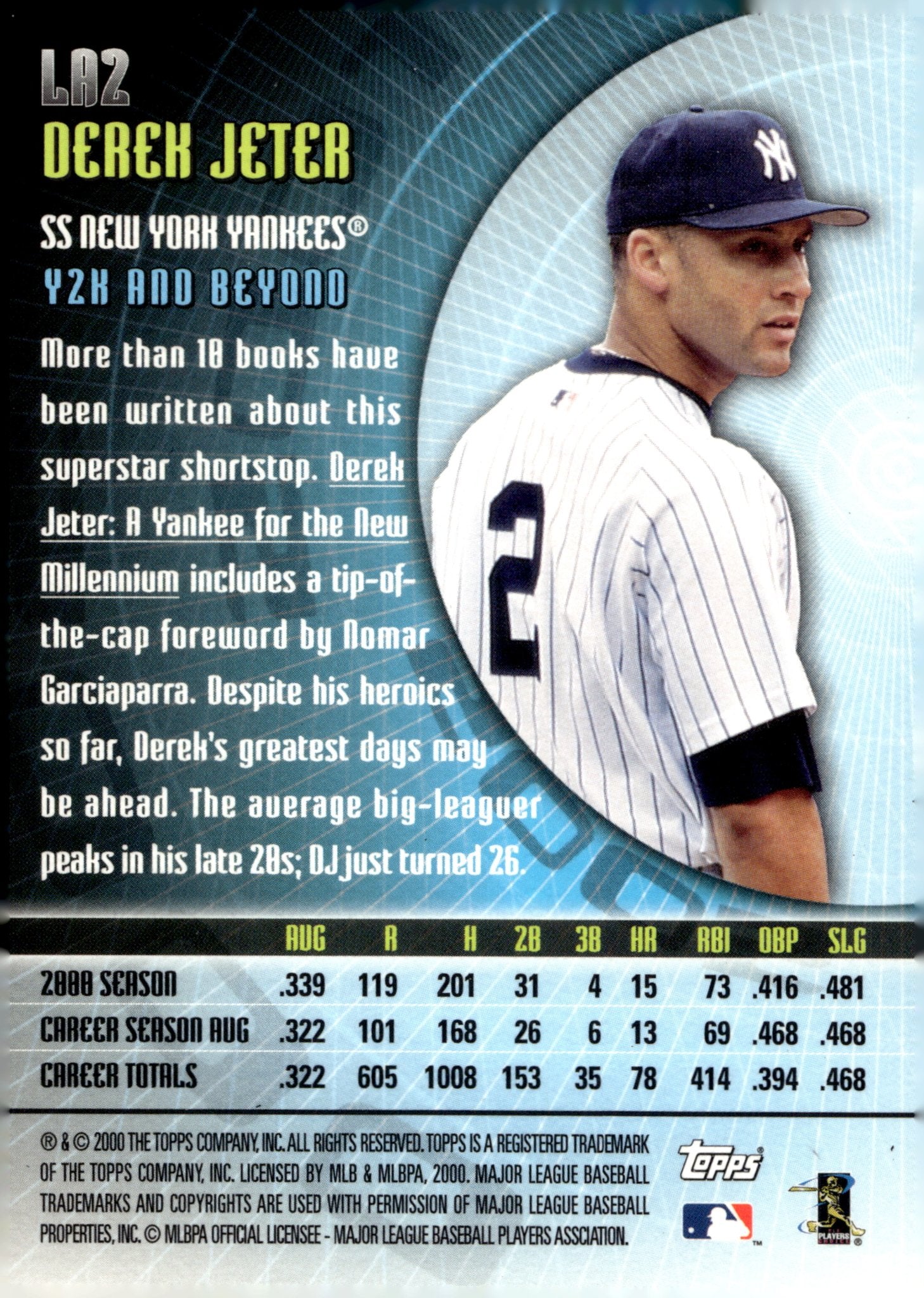 Derek Jeter 2000 Topps 50 Years A Look Ahead #LA2 #1 - Collector Store LLC