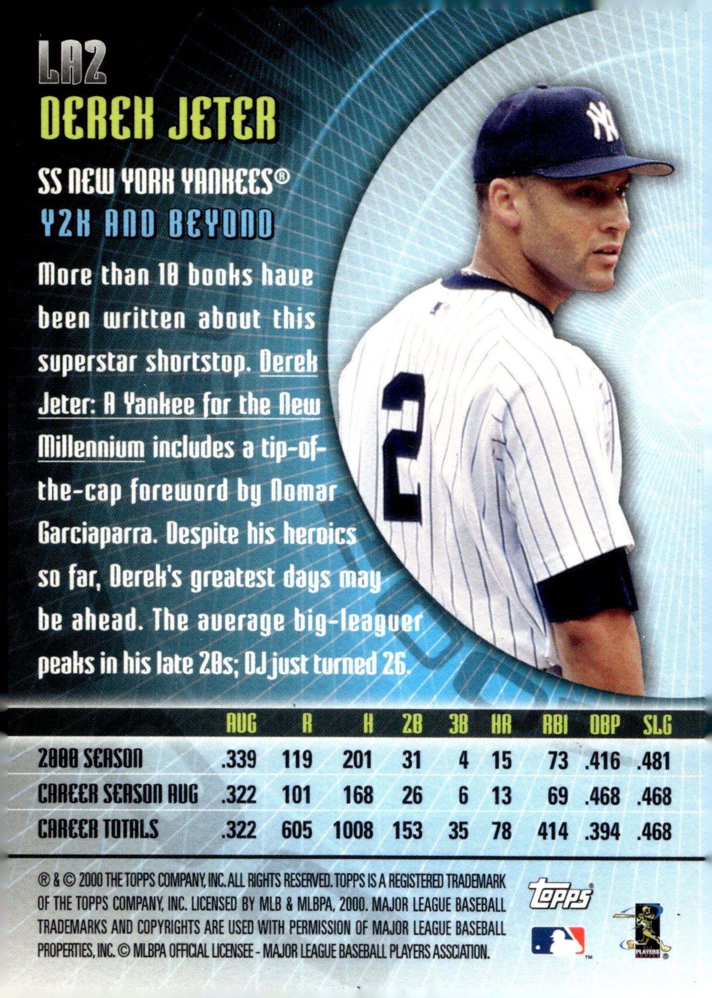 Derek Jeter 2000 Topps 50 Years A Look Ahead #LA2 #2 - Collector Store LLC