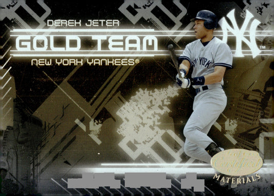 Derek Jeter 2005 Leaf Certified Materials Gold Team #GT - 6 - Collector Store LLC