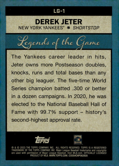 Derek Jeter 2023 Topps Legends of the Game Holo LG - 1 - Collector Store LLC