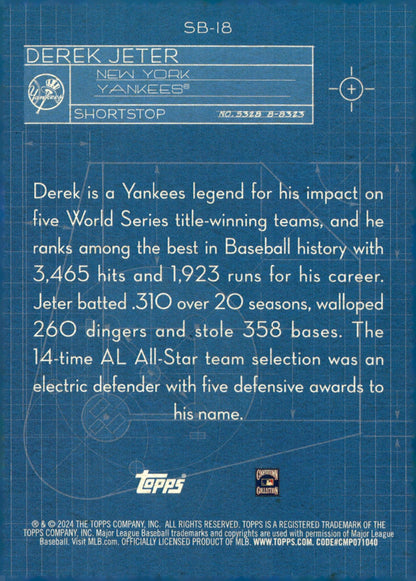 Derek Jeter 2024 Topps Series 1 Superstar Blueprint SB - 18 - Collector Store LLC