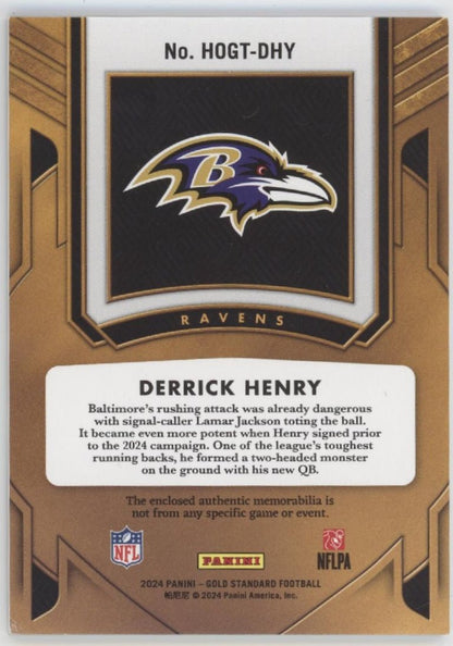 Derrick Henry 2024 Panini Gold Standard Heart of Gold Swatch 32/49 #HOGT - DHY - Collector Store LLC