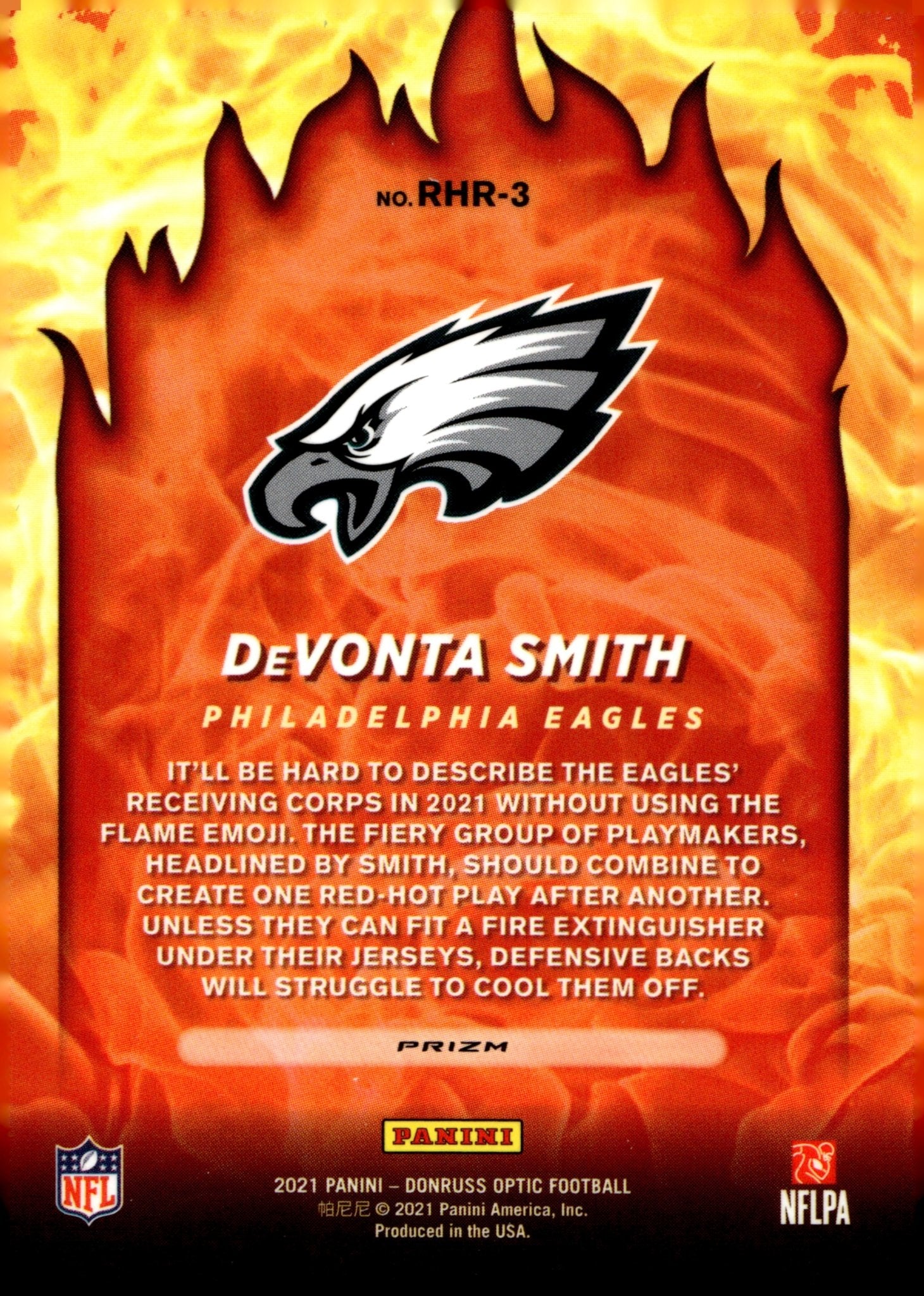 DeVonta Smith 2021 Panini Donruss Optic Red - Hot Rookies Prizm RC #RHR - 3 - Collector Store LLC