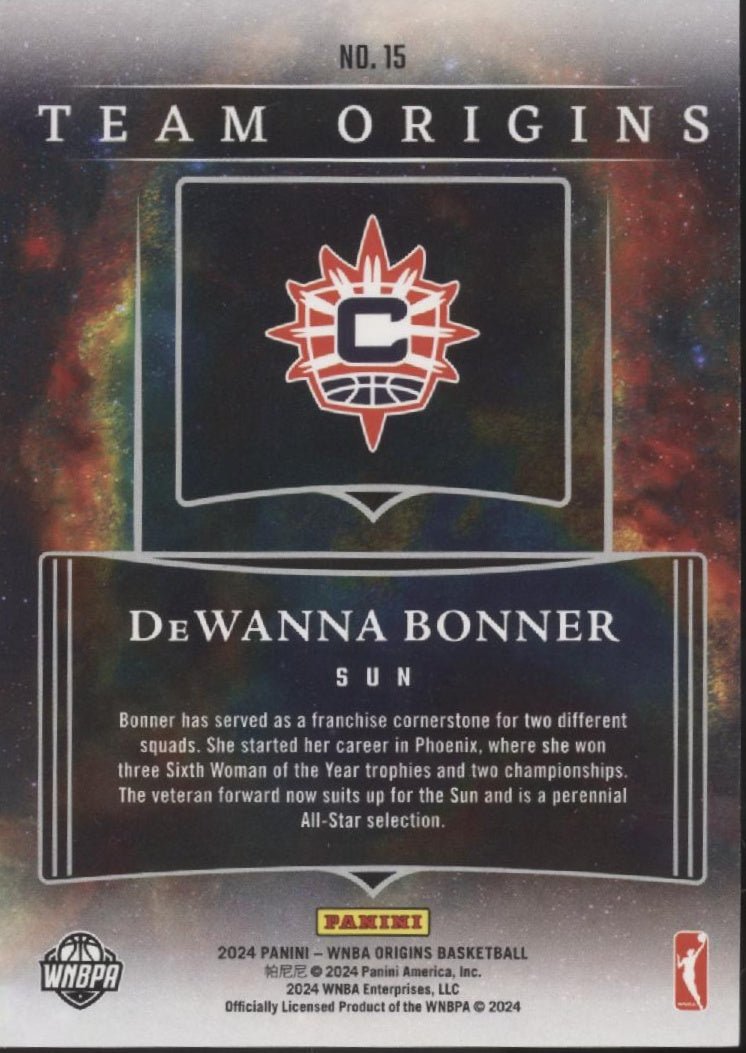 DeWanna Bonner 2024 Panini WNBA Origins Teal 46/49 #15 - Collector Store LLC