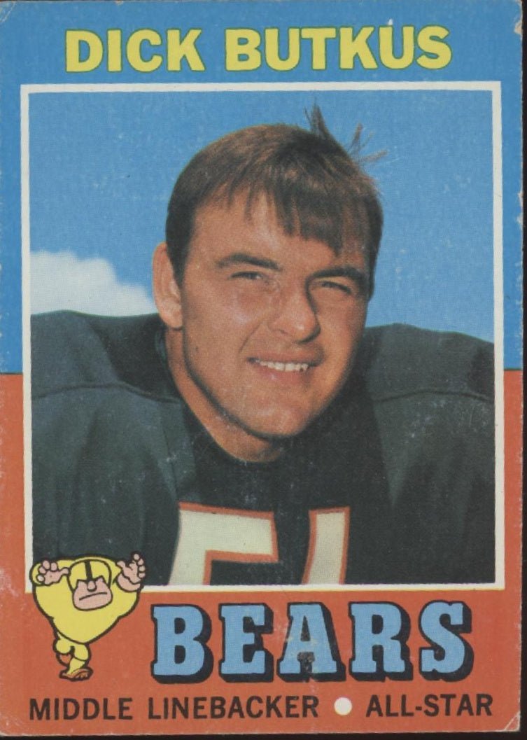 Dick Butkus 1971 Topps #25 Chicago Bears VG - Collector Store LLC