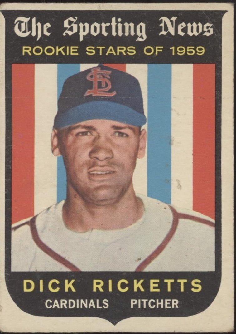 Dick Ricketts 1959 Topps Sporting News RC #137 St. Louis Cardinals VG - Collector Store LLC