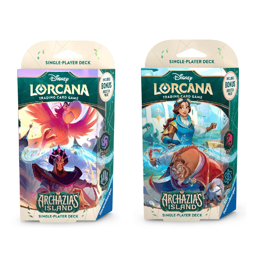 Disney Lorcana: Archazia's Island Starter Deck Set (Set of 2) *Expected Release Date 3 - 22 - 2025* - Collector Store LLC