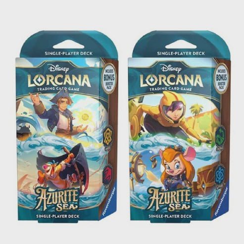 Disney Lorcana: Azurite Sea Starter Deck Set (Set of 2) - Collector Store LLC