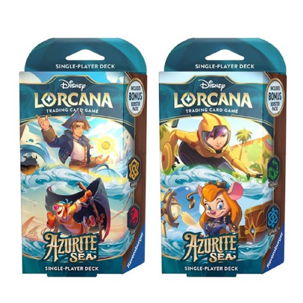 Disney Lorcana: Azurite Sea Starter Deck Set (Set of 2) *Expected Release Date 11 - 29 - 2024* - Collector Store LLC