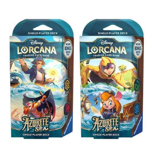 Disney Lorcana: Azurite Sea Starter Deck Set (Set of 2) *Expected Release Date 11 - 29 - 2024* - Collector Store LLC