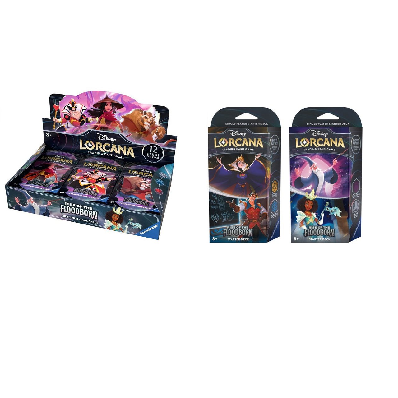 Disney Lorcana: Rise of the Floodborn Combo [1 Booster Box + 1 Starter Deck Set] - Collector Store LLC